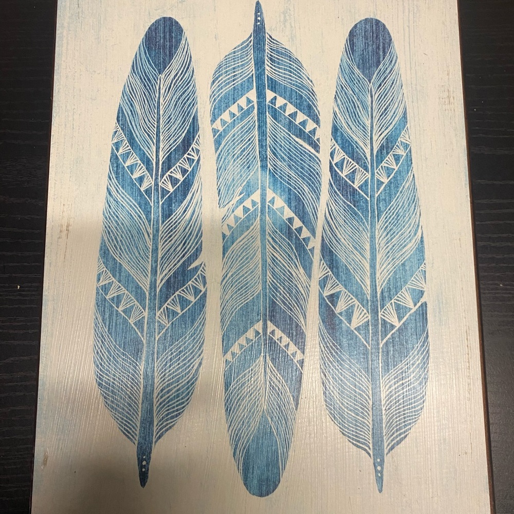 Blue Feather Wall Art